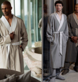 Celso de Lemos Dressing gown MARIUS : ( Satin -100% Egyptian GIZA cotton- Extra long threads / 260 g/m2