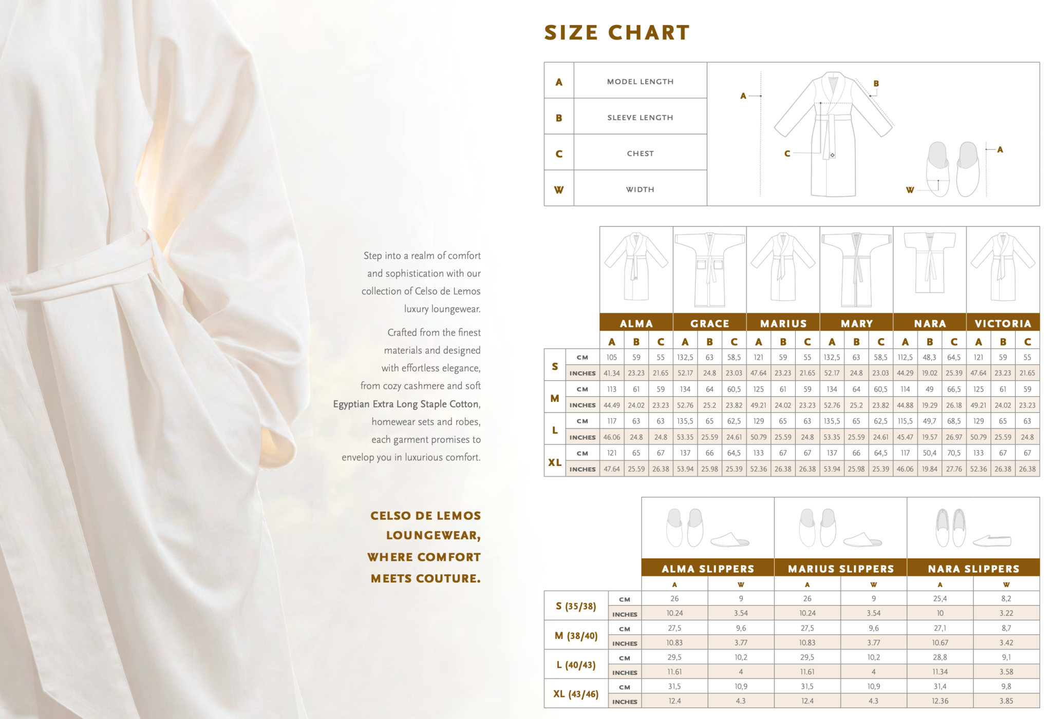 Celso de Lemos Peignoir MARY : (Satin - 100 % coton égyptien GIZA - Fils extra longs / 150 g/m²)