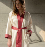 Celso de Lemos Dressing gown MARY : ( Satin -100% Egyptian GIZA cotton- Extra long threads / 150 g/m2