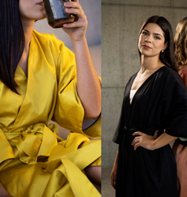 Celso de Lemos Dressing gown NARA : ( Satin -100% Egyptian GIZA cotton- Extra long threads / 240 g/m2