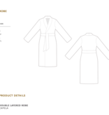 Celso de Lemos Peignoir VICTORIA : (Satin - 100 % coton égyptien GIZA - Fils extra longs / 300 g/m²)