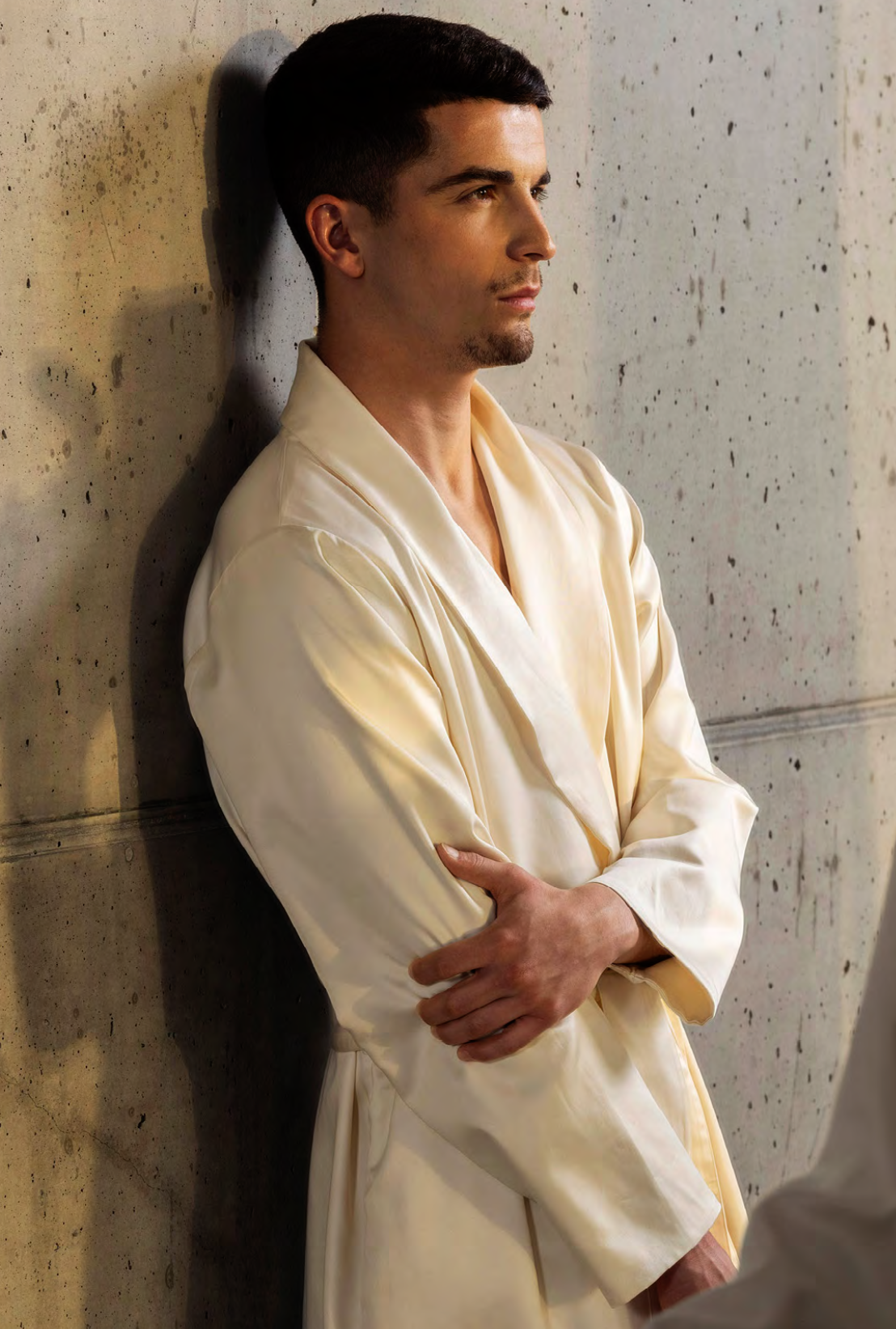 Celso de Lemos Dressing gown VICTORIA : ( Satin -100% Egyptian GIZA cotton- Extra long threads / 300 g/m2