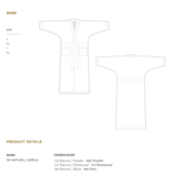 Celso de Lemos Dressing gown GRACE : ( Satin -100% Egyptian GIZA cotton- Extra long threads / 150 g/m2