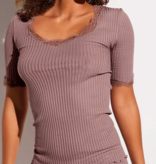 Zimmerli Women: MAUDE PRIVE / SHIRT short sleeves / 100% cotton twisted fine, mercerized yarn, FINE RIB