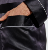 Zimmerli Silk dressing gown long MEN - NIGHTWEAR, plain anthracite