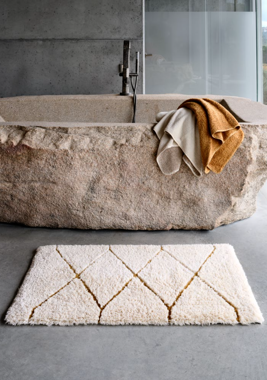 Habidecor HERITAGE bath rug - 70% Egyptian cotton - GIZA / long thread / 28% Acrylic / 2% Acrylic - 2900 g/m²