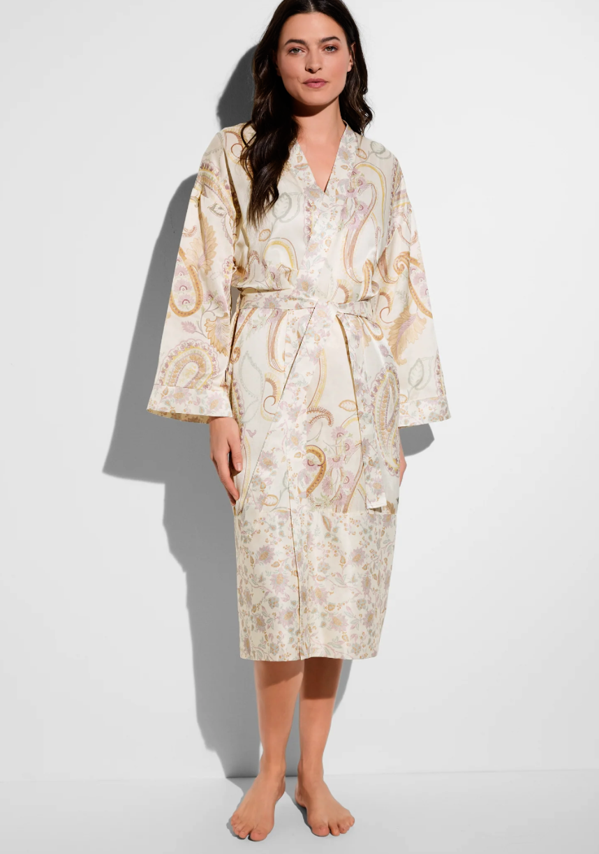 Zimmerli  Long dressing gown for women - nightwear - 65% cotton / 35% silk