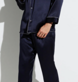 Zimmerli  Long Pyjama Men - 100% Silk, color Navy