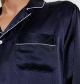 Zimmerli  Long Pyjama Men - 100% Silk, color Navy