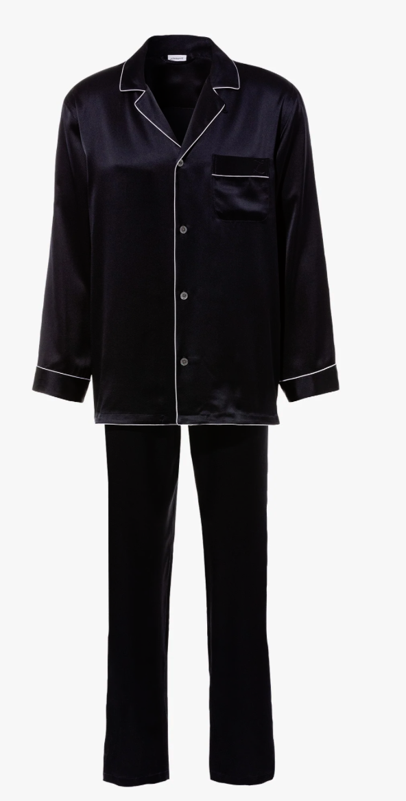 Zimmerli  Long Pyjama Men - 100% Silk, color Navy