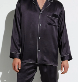 Zimmerli Long Pyjama Men - 100% Silk, Anthracite color