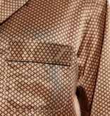 Zimmerli  Pyjama long pour homme - 100 % soie, couleur or fantaisie