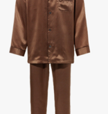 Zimmerli  Pyjama long pour homme - 100 % soie, couleur or fantaisie