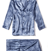 Zimmerli  Long Pyjama Men - 100% Silk, Paisley Blue Color