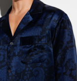 Zimmerli  Pyjama Lang  HEREN  -  100% Zijde , Paisley  donker blauw
