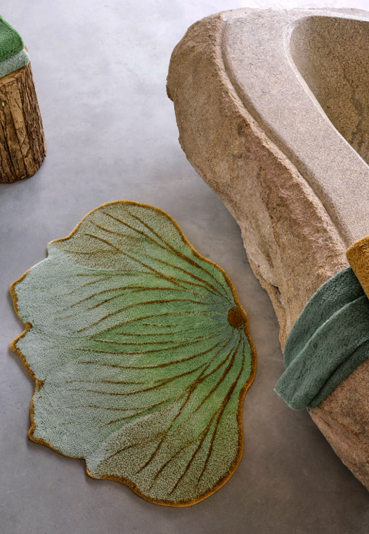 Habidecor Badtapijt  LOTUS  - 48 % Egyptisch katoen - GIZA / lange draad /  48  % Acryl  / 4 % LUREX -2200 g/m2