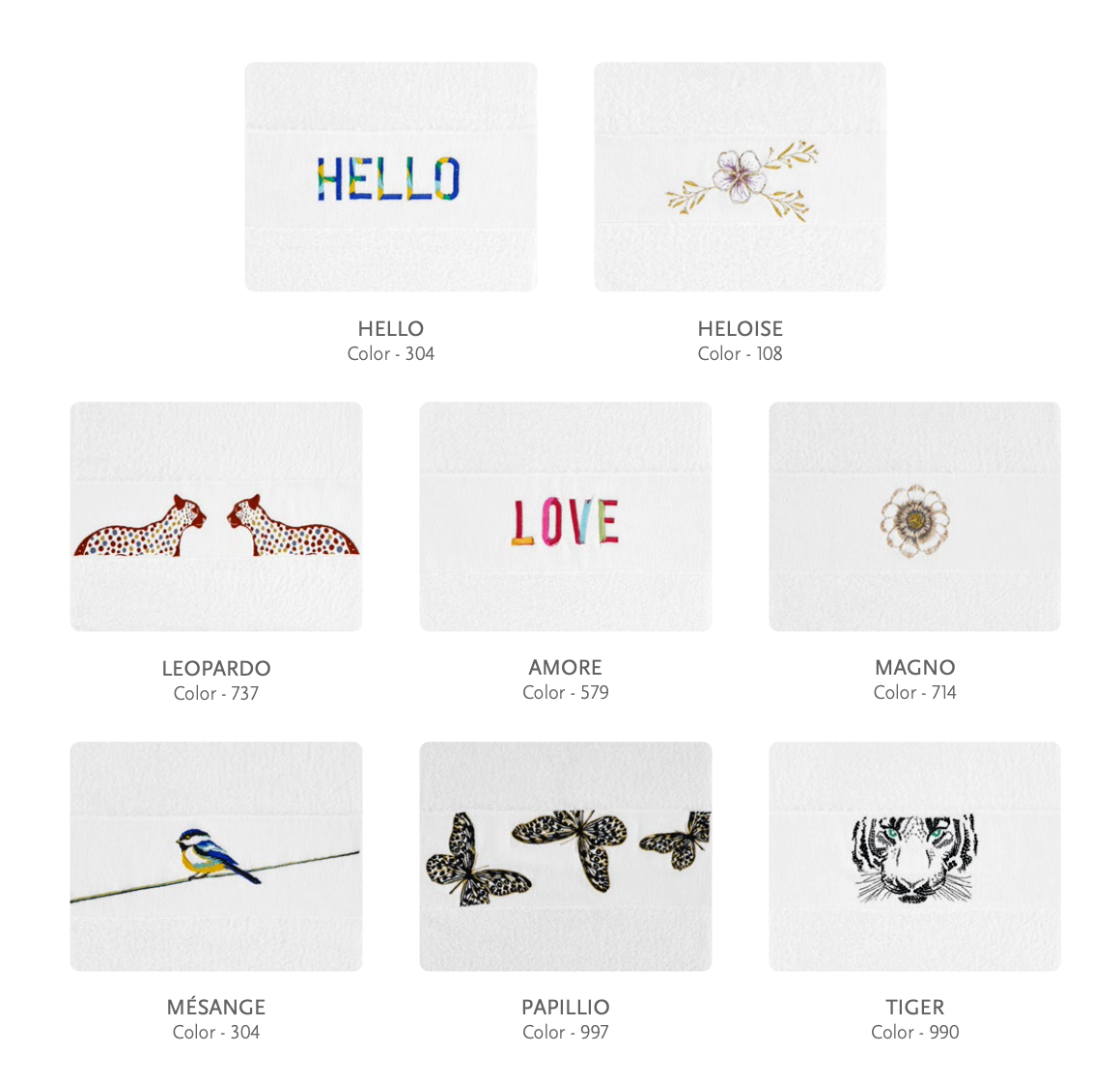 Abyss Handdoeken Geborduurd :  100%  Giza Egyptisch katoen extra lange draden 650 gr / m 2