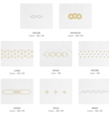 Abyss Serviettes brodées : 100 % coton égyptien Giza, fils extra longs, 650 g/m²