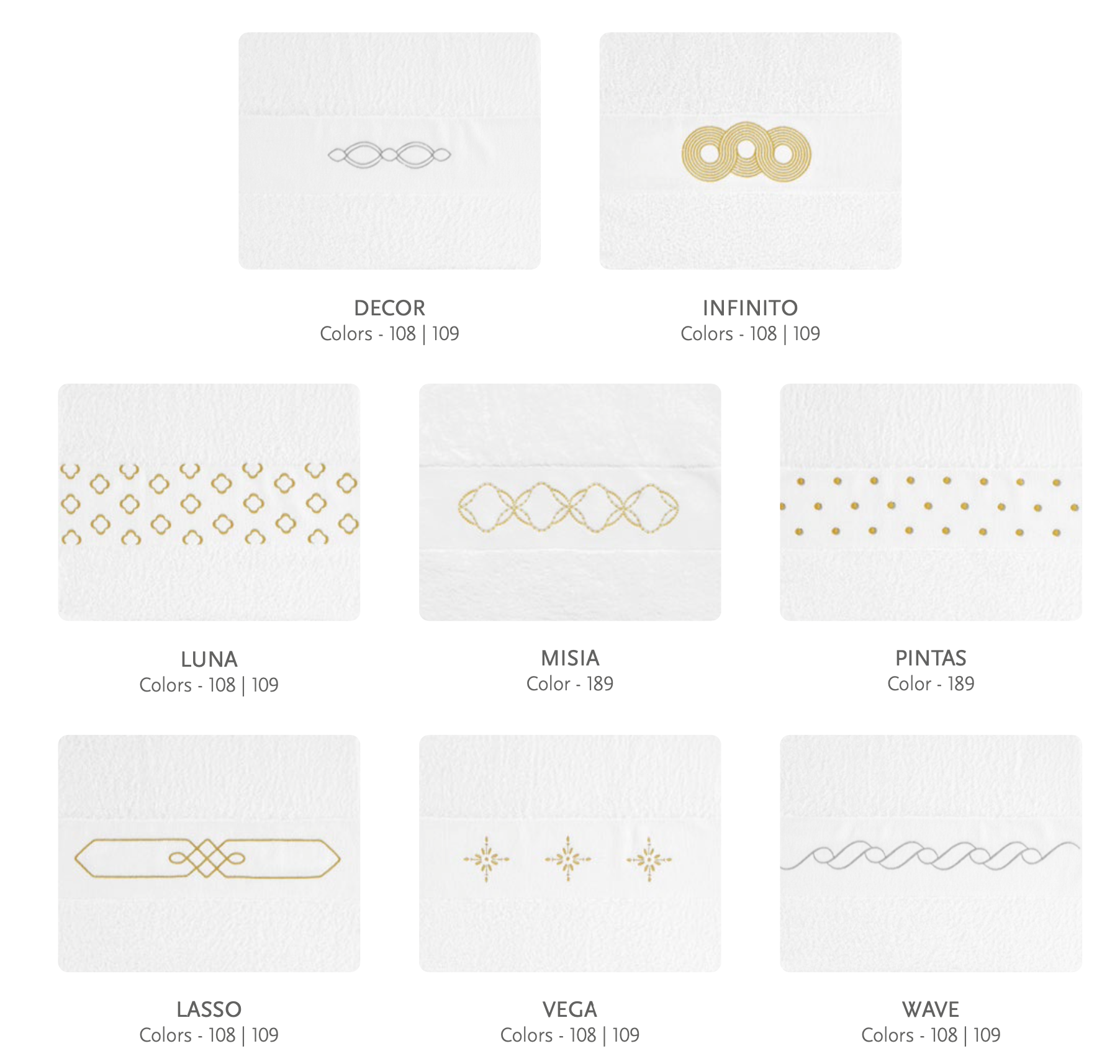 Abyss Serviettes brodées : 100 % coton égyptien Giza, fils extra longs, 650 g/m²