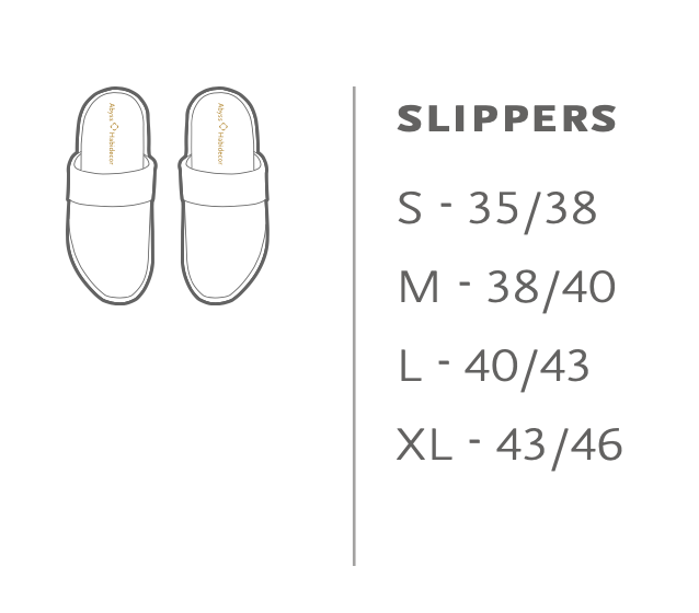 Abyss Slippers LODGE - 100% Egyptian cotton - GIZA / long thread, / 420 g/m2