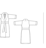 Abyss Bathrobe SAUVAGE: 100% Egyptian Giza cotton - Extra long threads / 550 g/m2