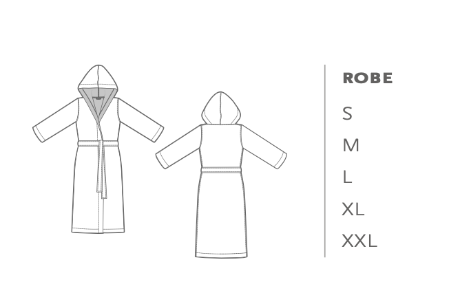 Abyss Hooded bathrobe ALEX : 100% Egyptian Giza cotton - Extra long threads / 500 g/m²