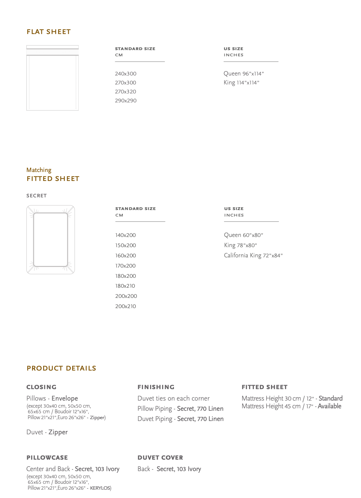 Celso de Lemos Bedlinnen KERYLOS  : ( 85 %  Egyptisch GIZA katoen- Extra lange draden - 15 % Zijde   - 230 g/m2