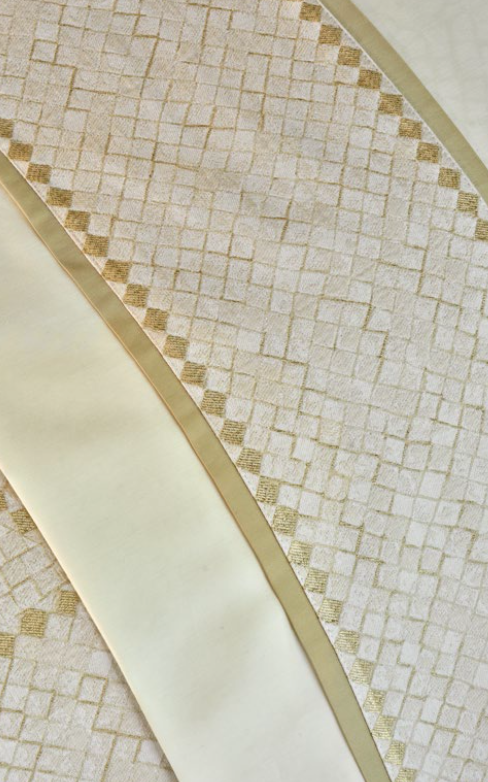 Celso de Lemos Bed linen KERYLOS : ( 85% Egyptian GIZA cotton - Extra long threads - 15% Silk - 230 g/m2