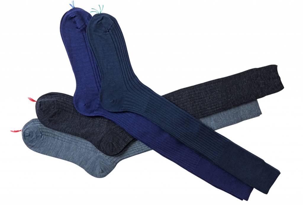 Bresciani Chaussettes pour hommes, gamme courte et longue (100 % coton égyptien mercerisé (par lot de 6)