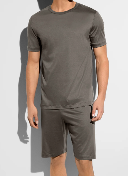Zimmerli Pyjama court pour homme / 100 % coton Sea Island