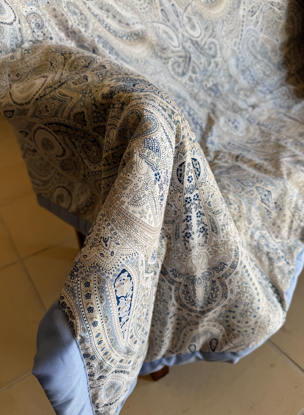 Piet Nollet Plaid en coton (motif cachemire, 100 % satin de coton égyptien peigné)