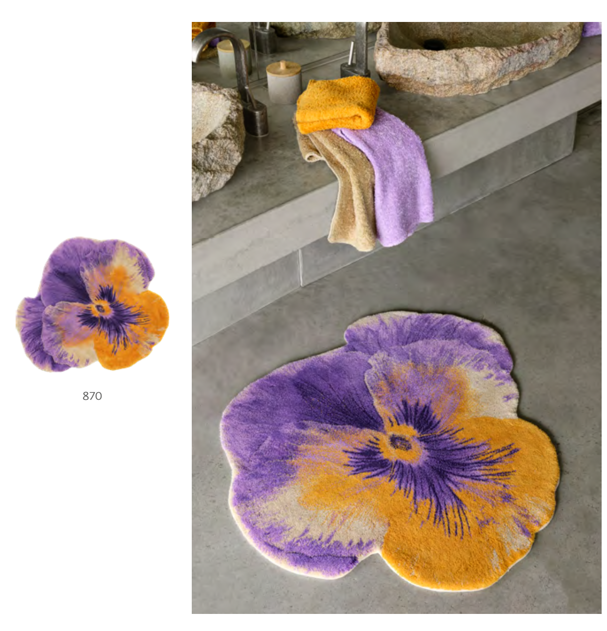 Habidecor  Badtapijt   PANSY  (  100   % Egyptisch katoen - GIZA / lange draad   ) 1900 g/m2