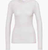 Zimmerli Dames ,Wol en Zijde : T- SHIRT , Lage ronde hals - ( Lange mouw  ) (70 % Wol en 30 % zijde  )