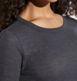Zimmerli Dames ,Wol en Zijde : T- SHIRT , Lage ronde hals - ( Lange mouw  ) (70 % Wol en 30 % zijde  )