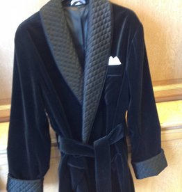 Piet Nollet Robe de chambre courte : (Veste courte en velours de coton avec doublure 100% satin de soie
