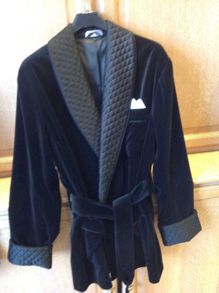 Piet Nollet Robe de chambre courte : (Veste courte en velours de coton avec doublure 100% satin de soie