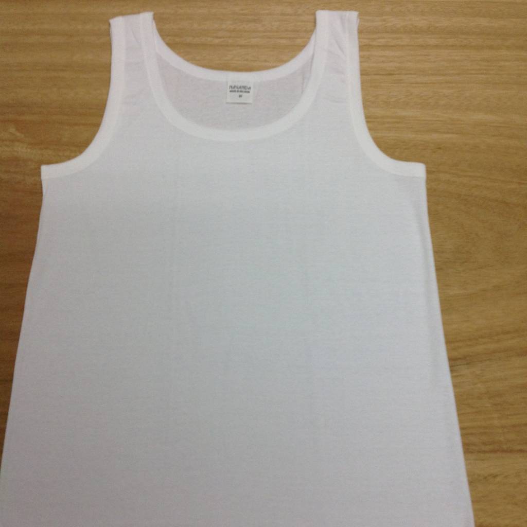 Navanda Shirt ( white ) without sleeves ( Classic model ) ( 100 % cotton ) AK. per 3 pieces