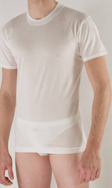 Lisanza uomo T-shirt SS (100% coton) HOMME, col fermé ROND