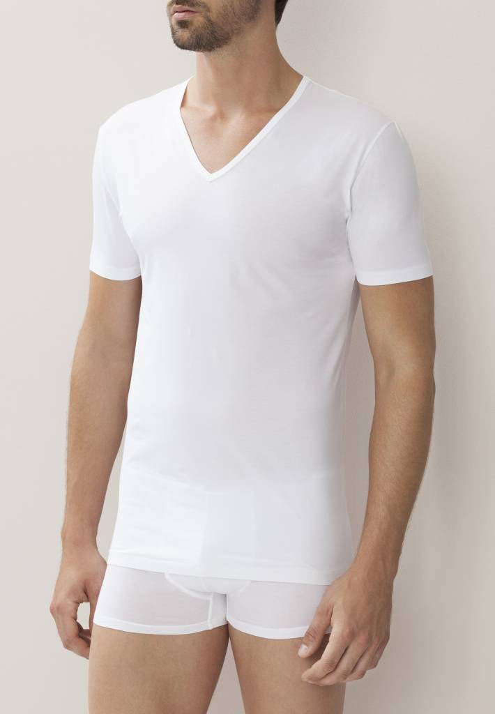 Zimmerli 172 Pur confort Shirt VN SS 92% coton, 8% élasthanne, jersey simple