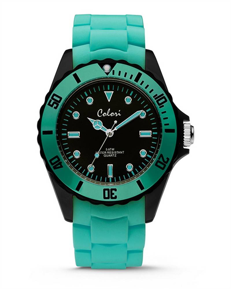 Colori Colori Horloge Colour Combo mint groen/zwart - Horlogecenter