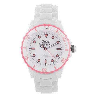 Colori Colori horloge White Summer roze 5-COL025