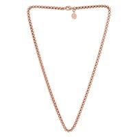 Quoins Brass Box Ketting Edelstaal Rosé QK-ER5