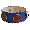 Babouche Baboos Babouche armband leer wave blauw