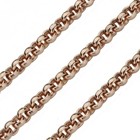 Quoins Jasseron Ketting rosé plated 3mm QK-R1