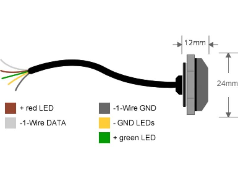 Loxone iButton lezer binnen 1-Wire