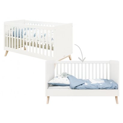 Bopita Babybed/Bedbank Fenna Wit/Naturel 70x140 cm