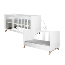 Bopita Babybed/Bedbank Lynn Wit/Naturel 70x140 cm