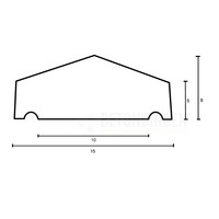 Muurafdekkers beton 2-zijdig antraciet 15x100