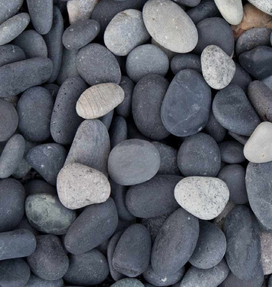 Naar activering nog een keer Beach pebbles zwart zak 20 kg | Betondingen