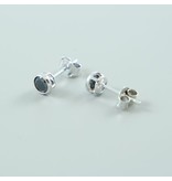 LAVI Black Zirconia Stud Earrings